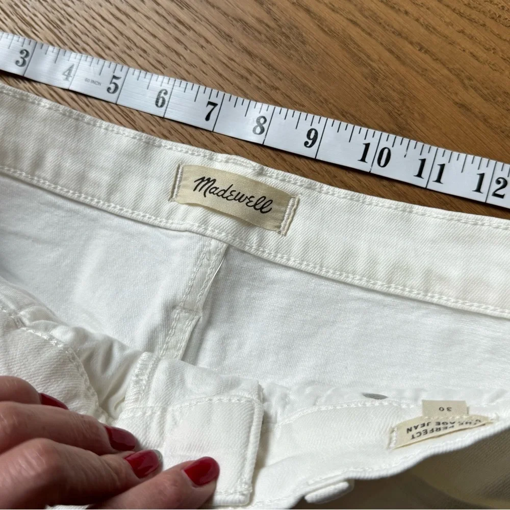 Madewell The Perfect Vintage Jean - Size 30 Petite - NWT - White Denim - Picture 5 of 10